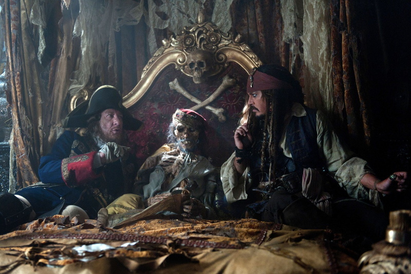 Pirates of the Caribbean: On Stranger Tides, Pirates Of The Caribbean, Hector Barbossa, Jack Sparrow, Geoffrey Rush, 1080P, Johnny Depp