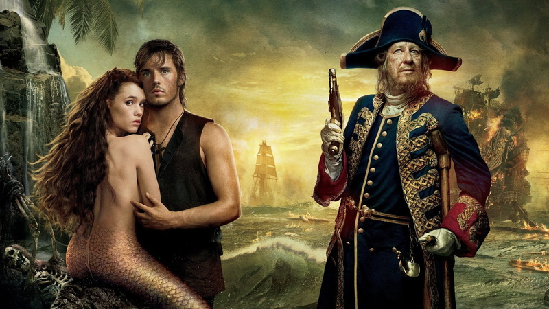 Astrid Bergès-Frisbey, 1080P, Pirates Of The Caribbean, Geoffrey Rush, Hector Barbossa, Syrena (Pirates of the Caribbean), Philip (Pirates of the Caribbean)