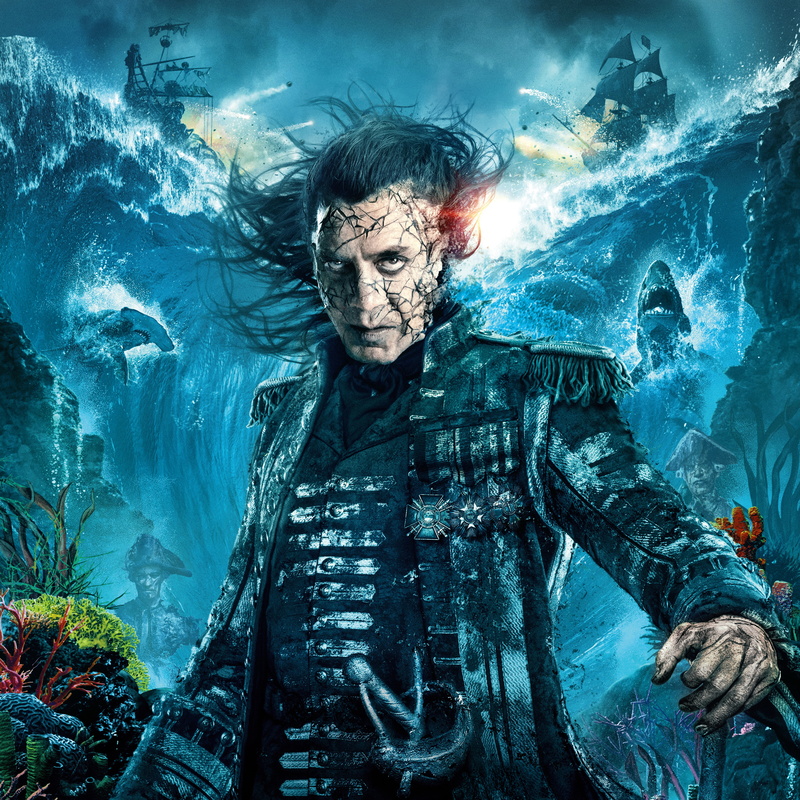 poster, Salazar, Dead men tell no tales, 4K, Captain, Pirates of the Caribbean: Dead Men Tell No Tales, fantasy, Javier Bardem, Pirates of the Caribbean