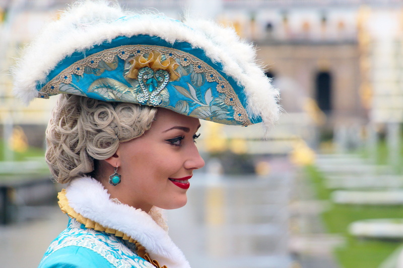 5K, Peterhof, beauty, summer, fountains, cocked hat, smile