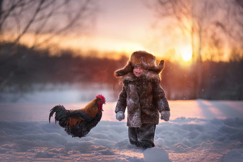 boy, hat, 1080P, winter, snow, cock, joy