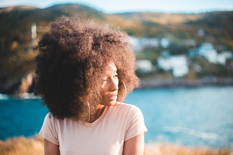 happiness, african Descent, model, carribean, park - Man Made Space, human Face, curly, sunset, african Ethnicity, sea, women, cheerful, curly Hair, relaxation