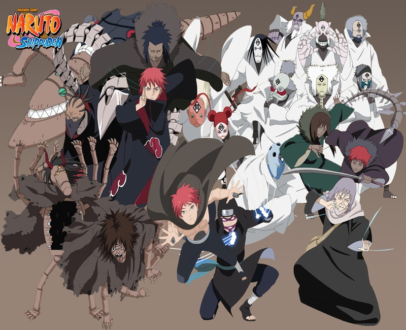 Anime, Kankurō (Naruto), Sasori (Naruto), 1080P, Naruto