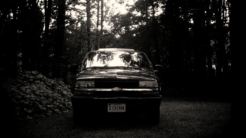 1080P, tree, grass, suv, car, non-urban scene, land, Chevrolet, vehicle, monochrome, forest, motor vehicle, growth, day, no people, field, transportation