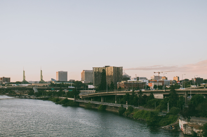 cityscape, skyline, crane, skyscraper, water, roads, blazers, buildings, no people, architecture, waterfront, built structure, trucks, connection, sundown