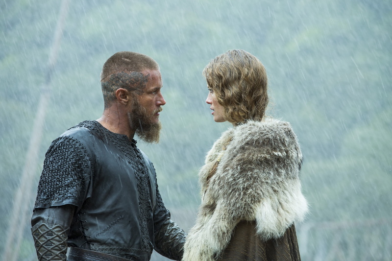 rain, looking, clothing, vikings vikings tv series alyssa sutherland aslaug, warm clothing, day, outdoors, males, togetherness, people, adult, two people