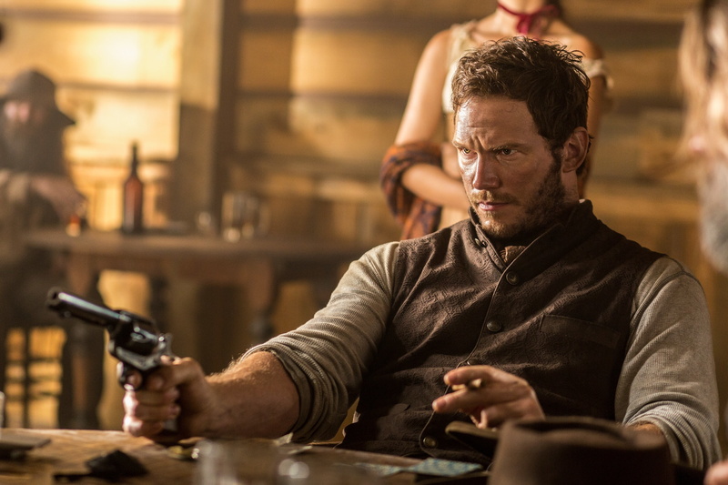 Chris Pratt, revolver, hat, Western, cigar, table, frame, The Magnificent Seven, 2K