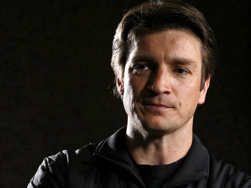 face, actor, front view, nathan fillion, wrinkles, mid adult, top, human face, looking at camera, one person, s, body part, contemplation, human body part