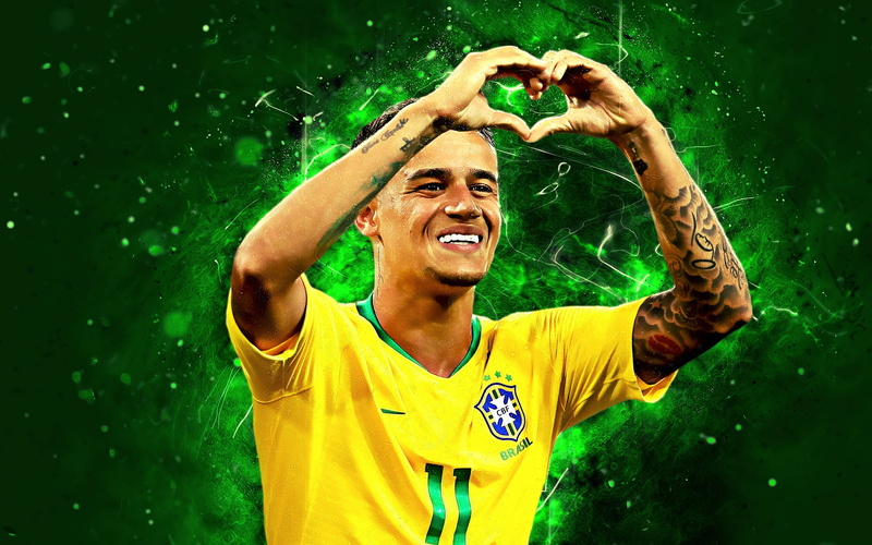 Soccer, 4K, Brazilian, Philippe Coutinho