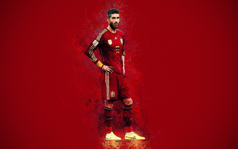 Soccer, 4K, Sergio Ramos, Spanish