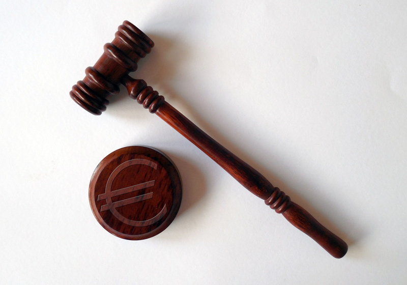 choice, power, euro, money, social issues, white background, gavel, no people, two objects, directly above, judgment, justice, clause, single object, regulation