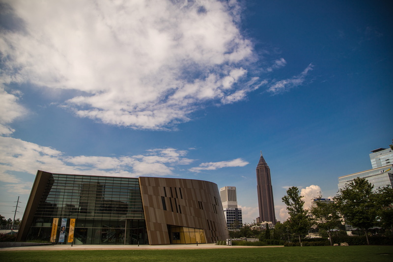 sky, day, skyline, no people, nature, cloud - sky, south, tall - high, georgia, tree, clouds, atlanta, financial district, office, atl, building exterior