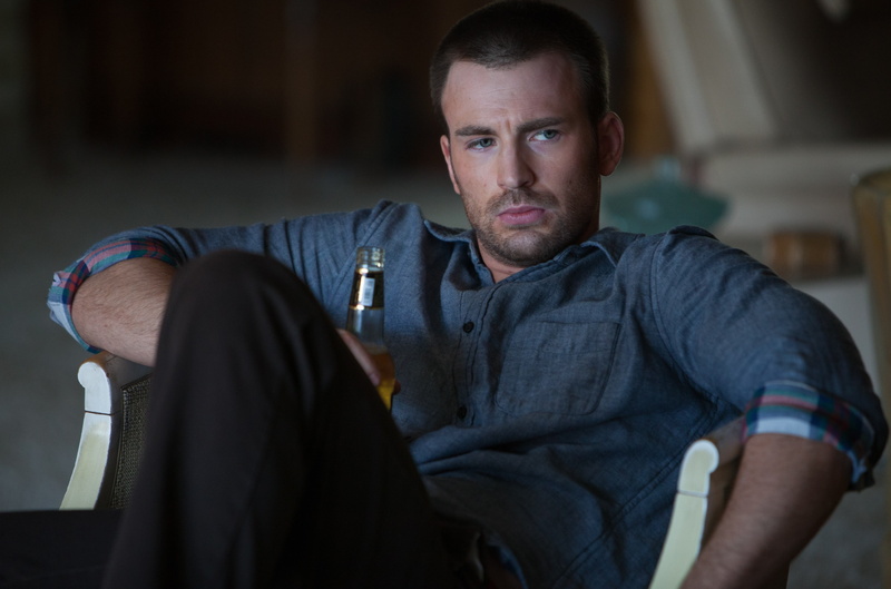 chris evans 4k new picture, mid adult, lifestyles, chair, waist up, serious, looking at camera, 4K, males, indoors, contemplation, casual clothing, men