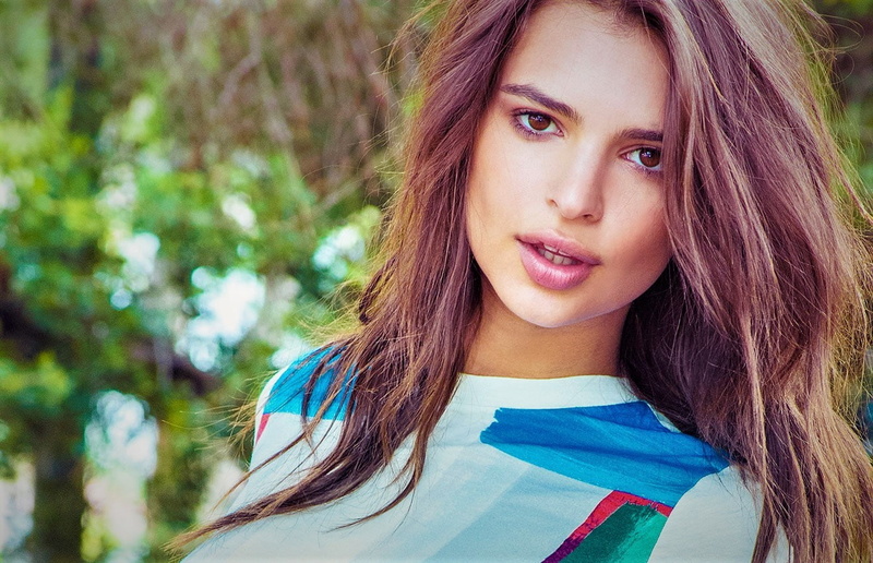 Hollywood, 720P, dyed hair, face, women, Emily Ratajkowski, portrait, model