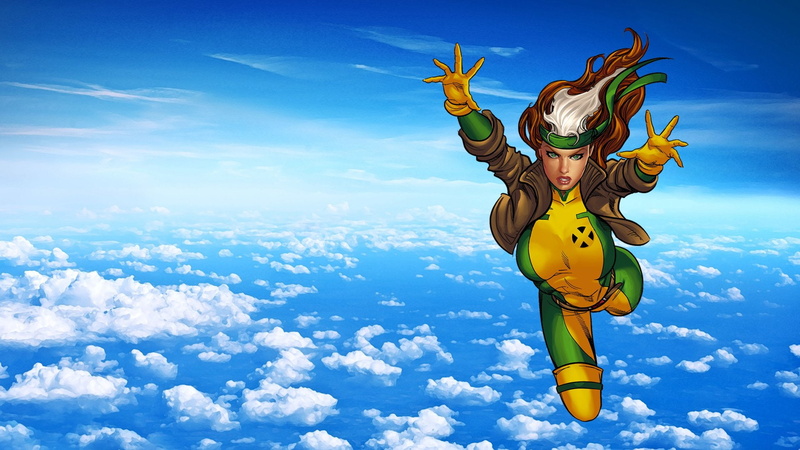 girls, 1080P, comics, heroes, sky, marie, fantasy, clouds, x men, superhero, anna, rogue