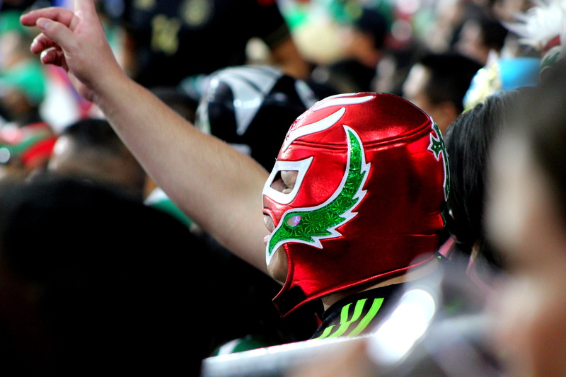 rey, mask, spectator, adult, man, Mexican Soccer, Mexican, shot, event, body part, limb, sport, incidental people, selective focus, arts culture and entertainment