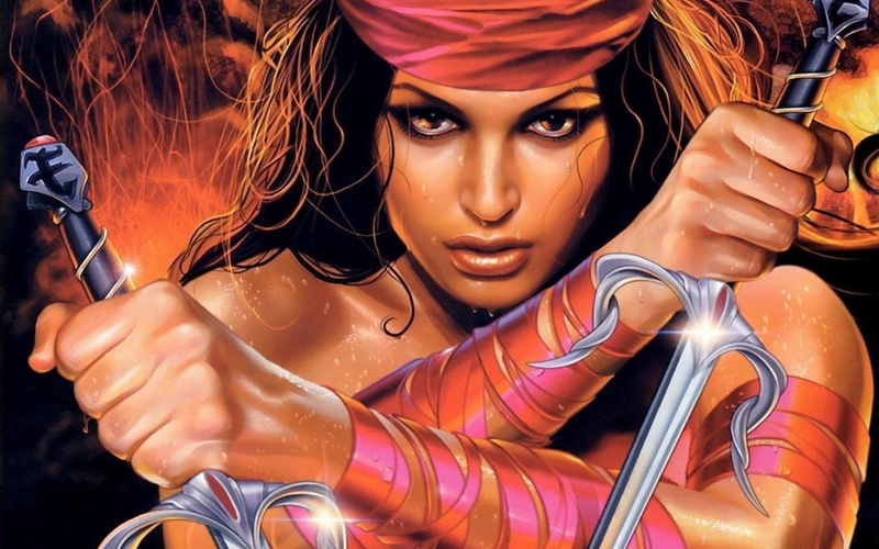illustration, character, Comics, Elektra (Marvel Comics), 1080P, Elektra, game, female