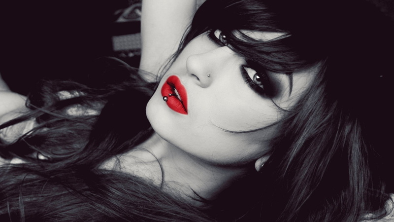 face, women, Lipstick, lips, 1080P, Niky Von Macabre