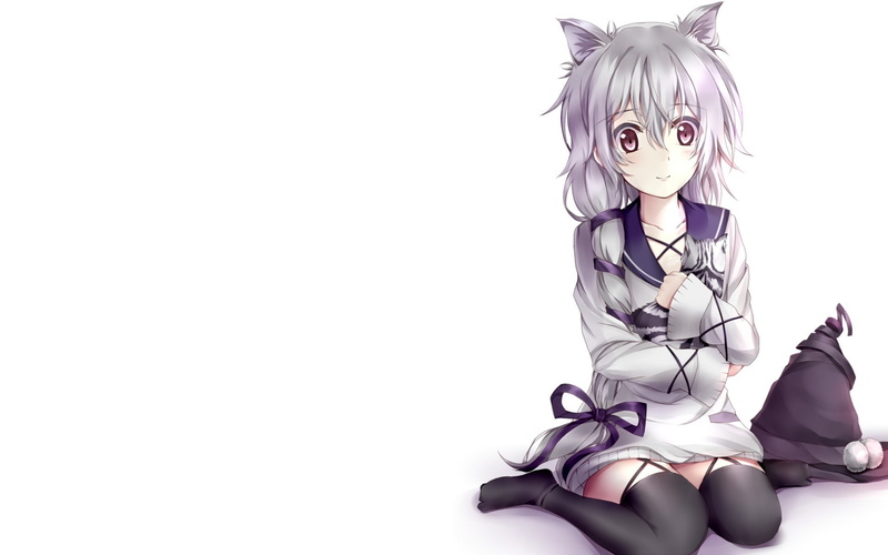 Black Bullet, 1080P, smiling, thigh-highs, anime, close-up, studio shot, cut out, anime girls, art and craft, human representation, representation, red eyes