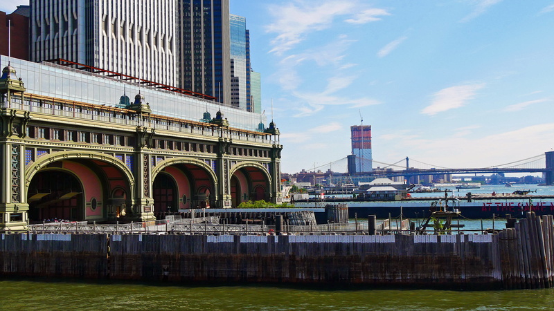 construction, water, pier, manhattan, waterfront, s, statue, nature, manhattan bridge, staten island ferry terminal, built structure, best, cloud - sky