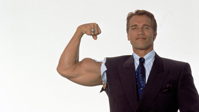 males, schwarzenegger, costume, confidence, adult, white background, star, portrait, biceps, waist up, studio shot, human arm, mature adult, the Governor