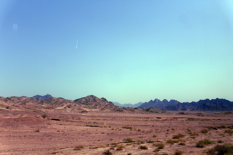 no people, blue, sky, scenics - nature, mountain, road, remote, beauty in nature, 5K, copy space, nature, semi-arid, desert, clear sky, egypt, south sinai governorate