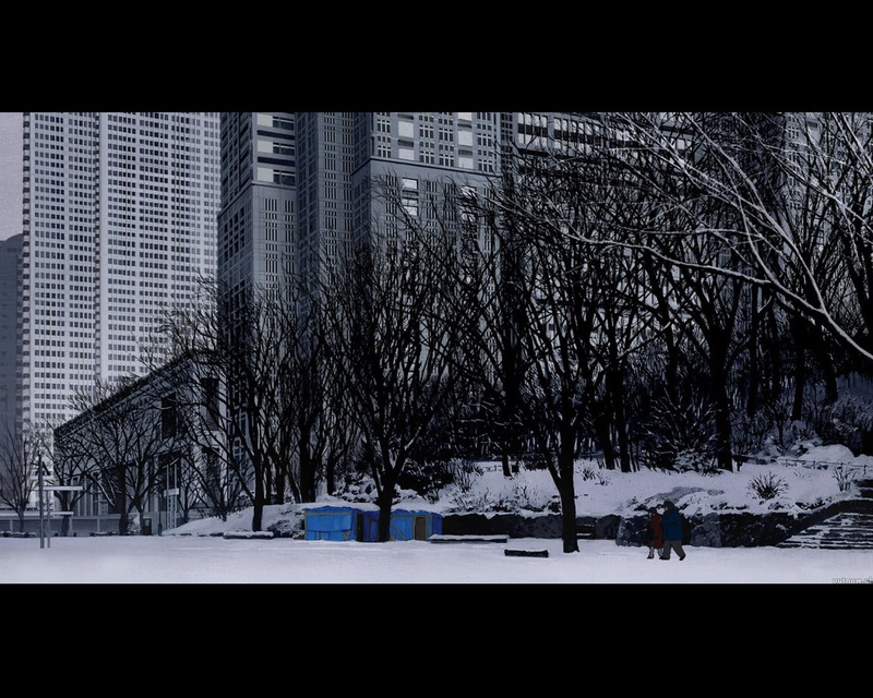winter, tree, transportation, built structure, building exterior, 720P, snow, animal themes, cold temperature, building, auto post production filter, nature