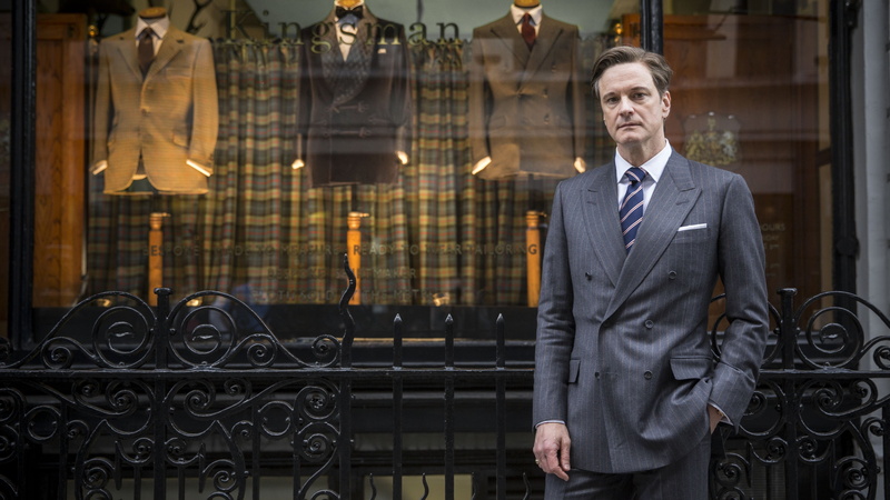 jacket, man, lapel, 5K, Colin Firth, peaked, metal, standing, gray, suit, black, fence, Kingsman: The Golden Circle, front, 6k