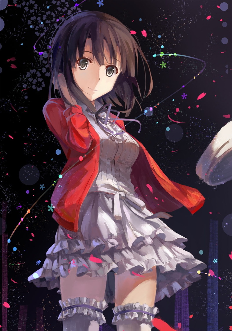 creativity, portrait, females, celebration, music, 720P, women, clothing, Megumi Katou, one person, indoors, thigh-highs, beauty, young women, hair, beautiful woman