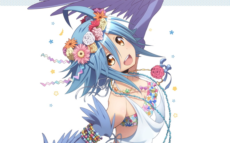young adult, Papi (Monmusu), front view, Monster Musume No Iru Nichijou, plant, women, anime, portrait, flower, art and craft, clothing, flowering plant
