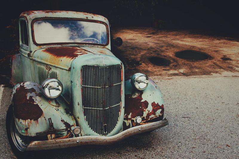 forest, decline, 4K, big sur, transportation, retro styled, land vehicle, obsolete, broken, deterioration, junkyard, headlight, motor vehicle, usa, mode of transportation