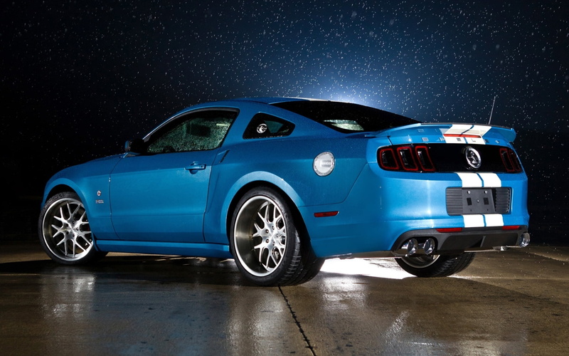 blue, shiny, vintage car, background, misfortune, Ford, car, wheel, coupe, side view, night, ГТ500, metal, motor vehicle, retro styled, strip, motion, land vehicle