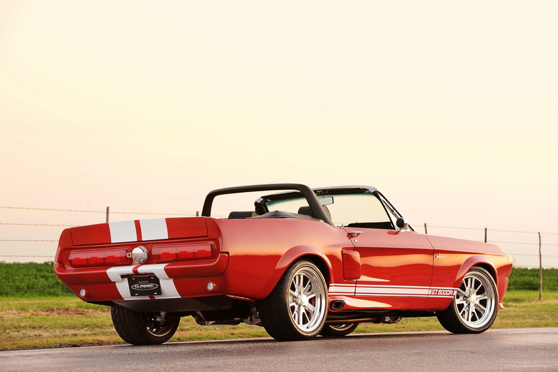 Classic Car, Red Car, Shelby GT500 Classic Recreation, Convertible, 1080P, Muscle Car, Ford