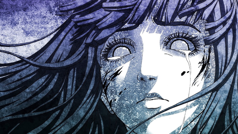 1080P, Hyuuga Hinata, tears, artwork, crying, monochrome, anime, face, anime girls, Naruto Shippuuden