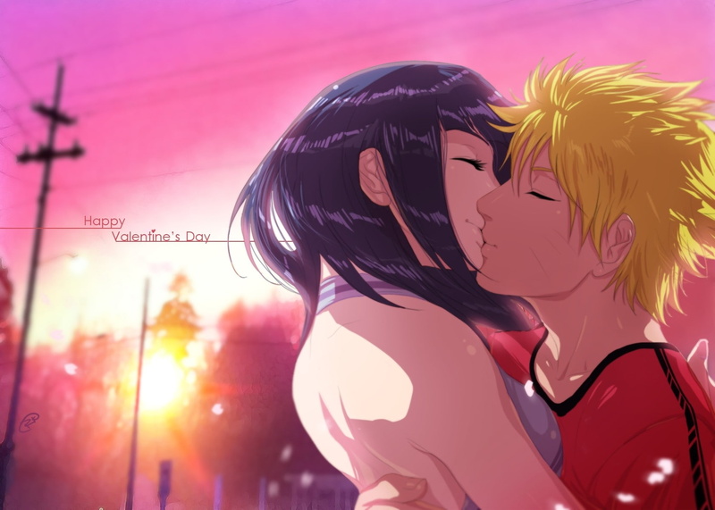 anime girls, Uzumaki Naruto, Naruto Shippuuden, Hyuuga Hinata, anime, 720P, kissing