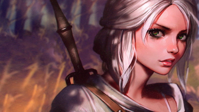 Ilya Kuvshinov, 1080P, The Witcher, The Witcher 3: Wild Hunt, Cirilla Fiona Elen Riannon