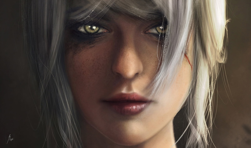 women, human hair, The Witcher 3: Wild Hunt, portrait, headshot, fantasy girl, human face, human body part, front view, adult, one person, teenager, young women