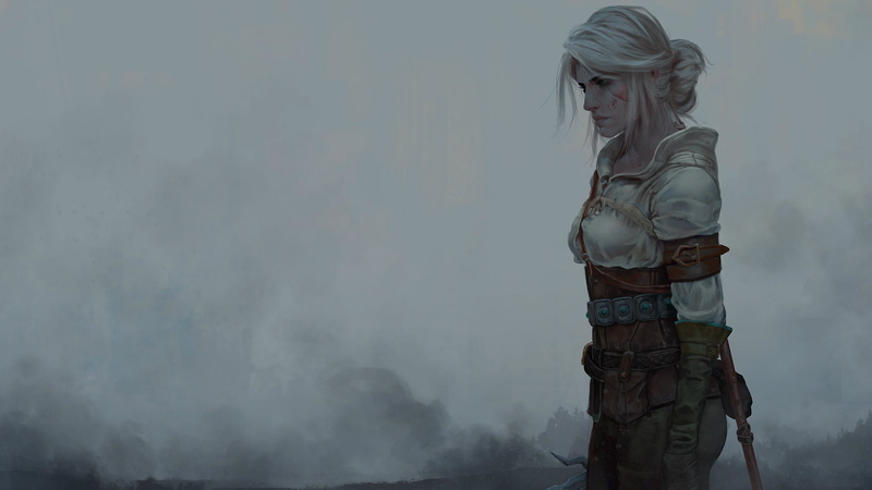 copy space, The Witcher, side view, adult, casual clothing, looking, clothing, young adult, fog, Cirilla Fiona Elen Riannon, women, real people, standing