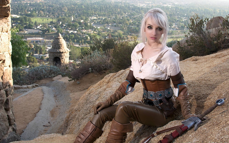 young women, the witcher 3, sitting, nature, architecture, leisure activity, one person, building exterior, adult, women, lifestyles, Girls, built structure