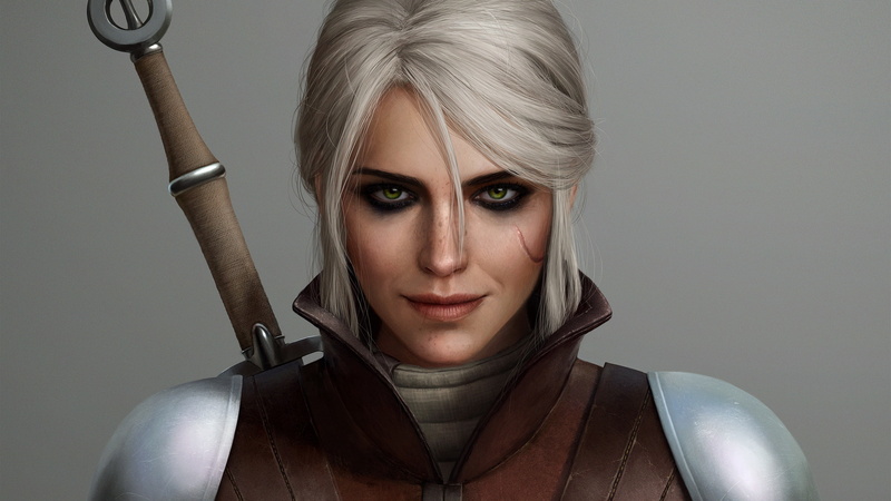 The Witcher 3 Wild Hunt, the Witcher, 2K, Zireael, cirilla, Cirilla Fiona Elen Riannon, scar, vedmochka, ciri, girl, sword