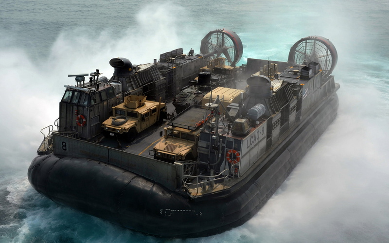 1080P, sea, ocean, trucks, ship, navy, hovercraft, military, watercrafts, boats
