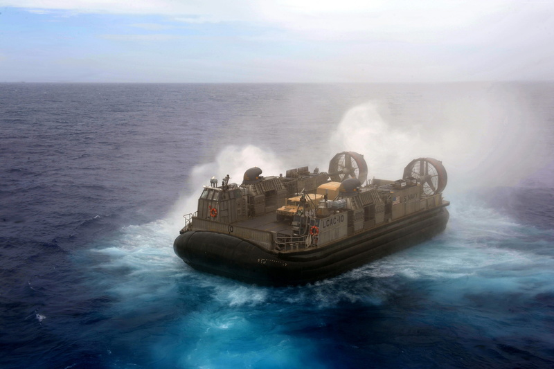 hovercraft, LCAC, sea, training, 4K, U.S. Navy, Assault Craft Unit, LCAC 1