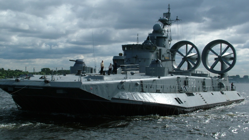 ship, 4K, LCAC, sea, Russia, gray, Zubr-class, Mordovia, hovercraft, Russian Navy, battle