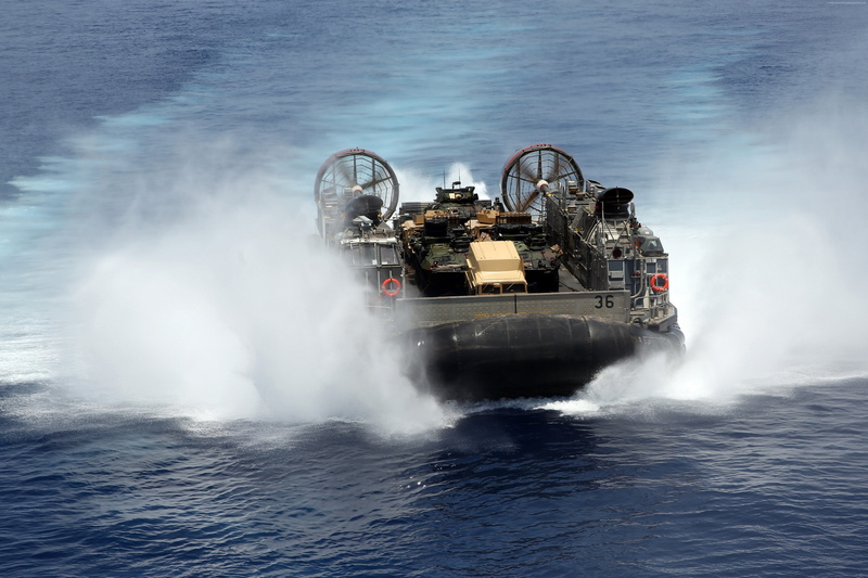 5K, LCAC, LCAC 1, U.S. Navy, Assault Craft Unit, sea, training, hovercraft