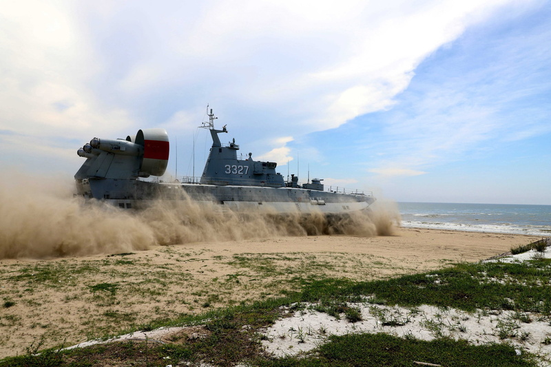 Beach, Project 958 "Bison", 2K, MDKVP " bison", THE CHINESE NAVY, Dust, The hovercraft, Small landing craft air cushion