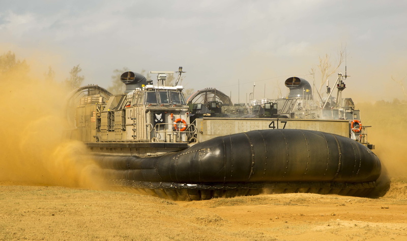 ship, shore, air, hovercraft, pillow, 4K