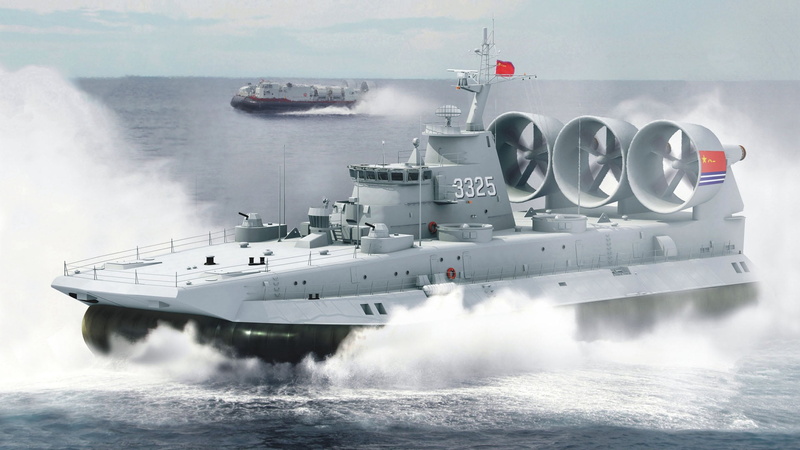 military, 1080P, numbers, sea, vehicle, hovercraft, artwork
