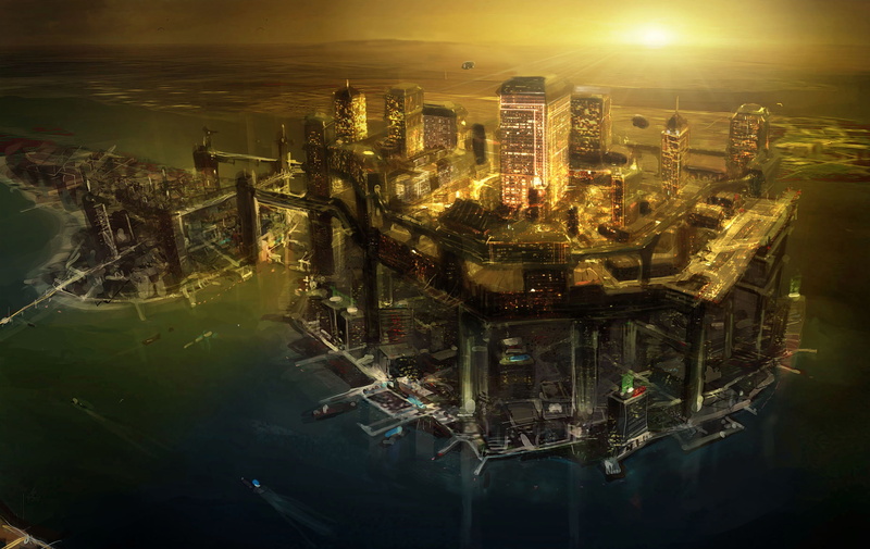 futuristic, futuristic city, science fiction, 5K, cityscape, cyberpunk