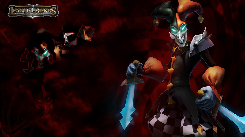 dark background, picture, sword, 720P, video, league, dark, games, league of legends picture, legends, video games, clown, background