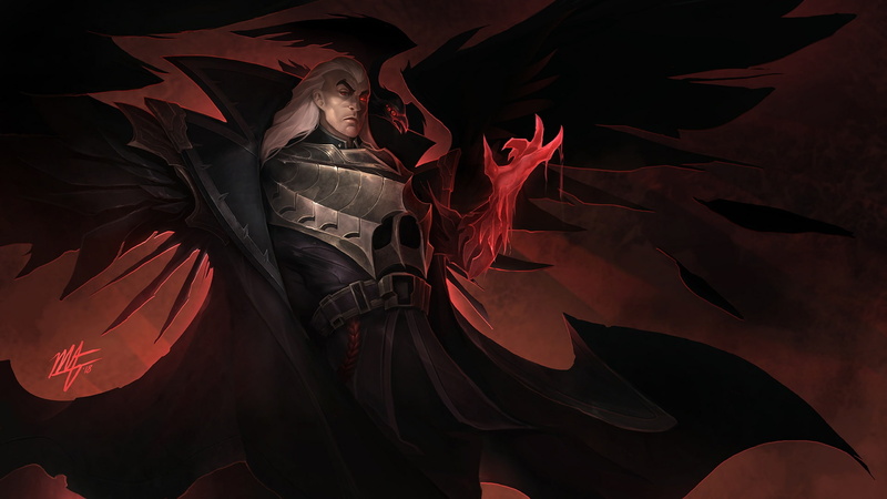 Crow, White Hair, Angel Warrior, Video Game, League Of Legends, 1080P, Swain (League Of Legends)